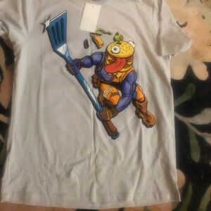 Fortnite Graphic T-Shirt with Cartoon Character 10/12 New